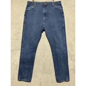 Wrangler Cowboy Cut Jeans Mens 42x36 Blue Original‎ Fit 13MWZ Denim Rancher